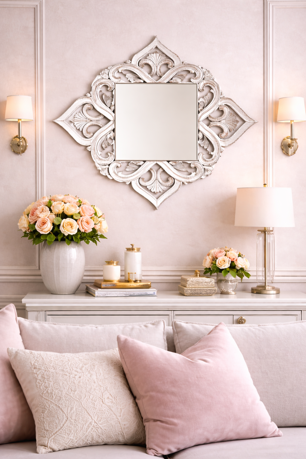 Handmade Silver Glass Square Venetian Mirror Handmade Silver Glass Square Venetian Mirror